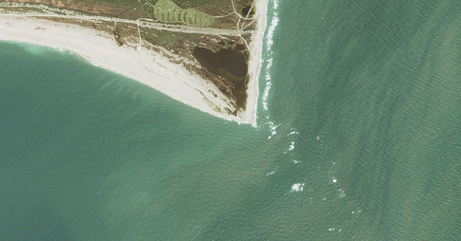 USGS aerial orthoimagery of Cape Point, Buxton