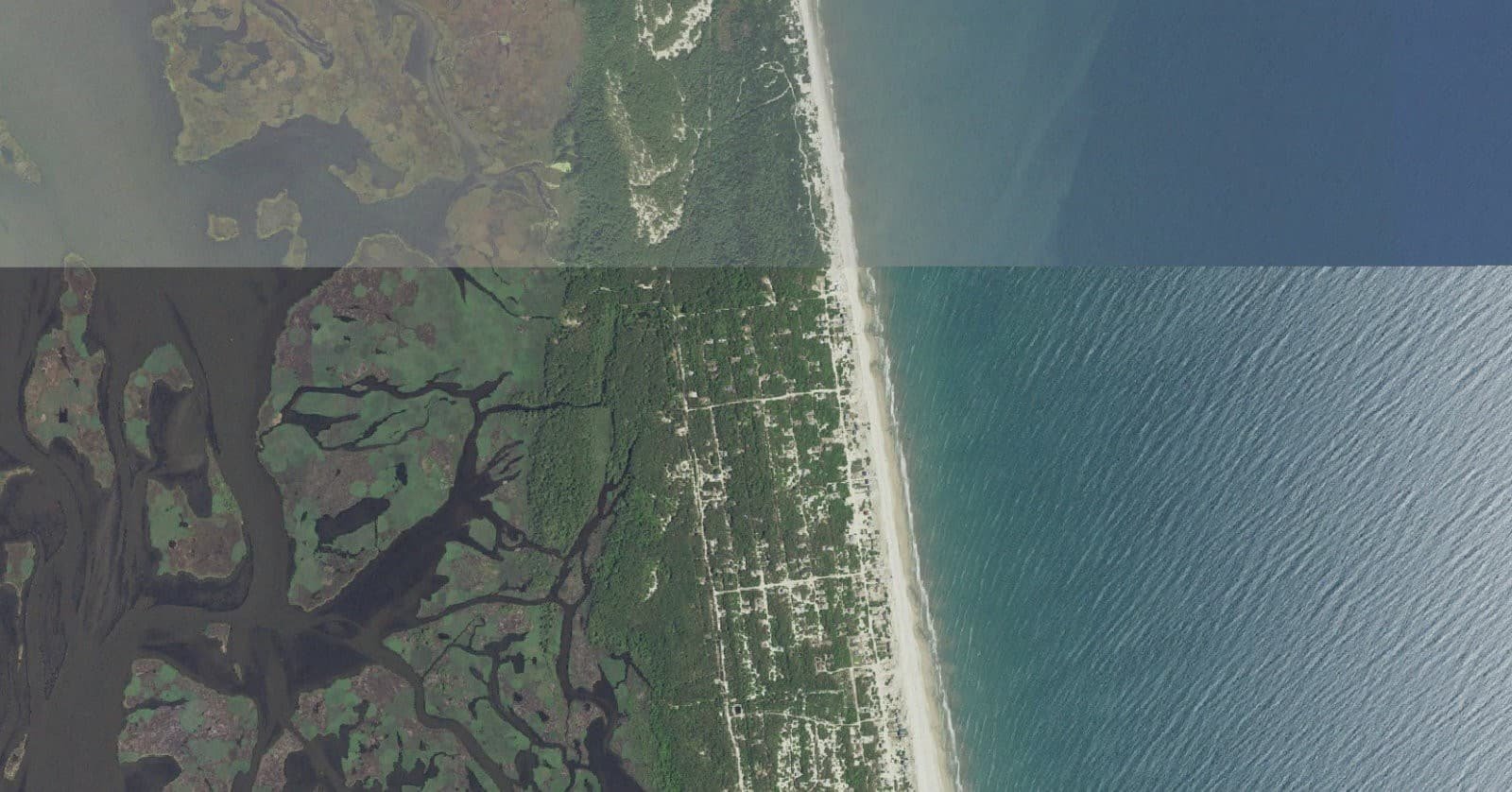 USGS aerial orthoimagery of Carova Beach, Currituck Outer Banks