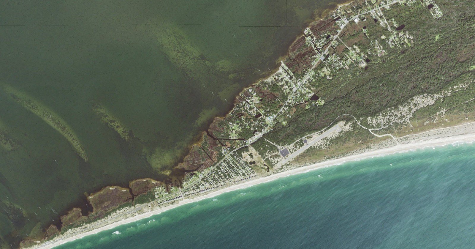 USGS aerial orthoimagery of Frisco, Hatteras Island