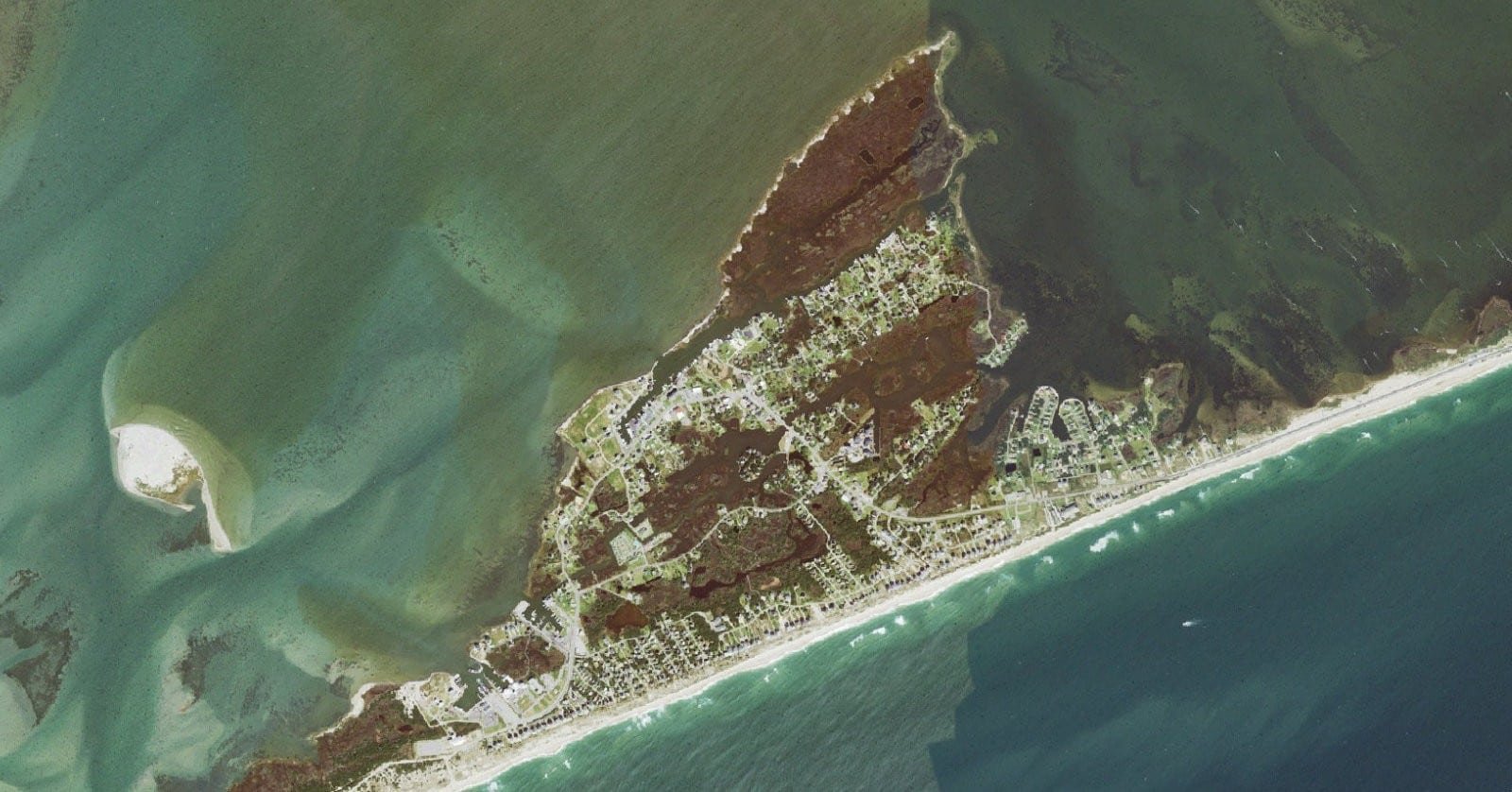 USGS aerial orthoimagery of Hatteras Village, Hatteras Island