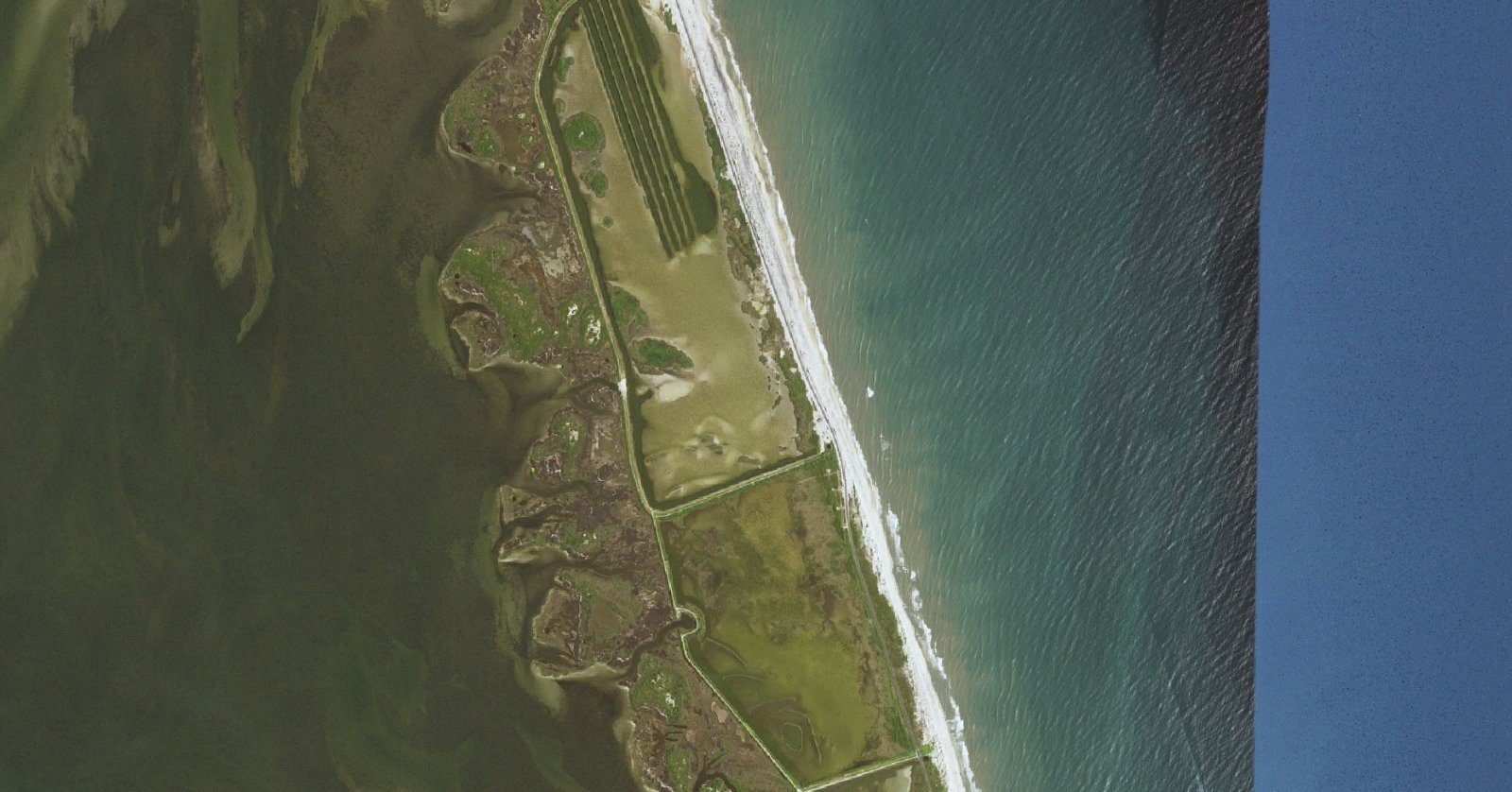 USGS aerial orthoimagery of Pea Island National Wildlife Refuge