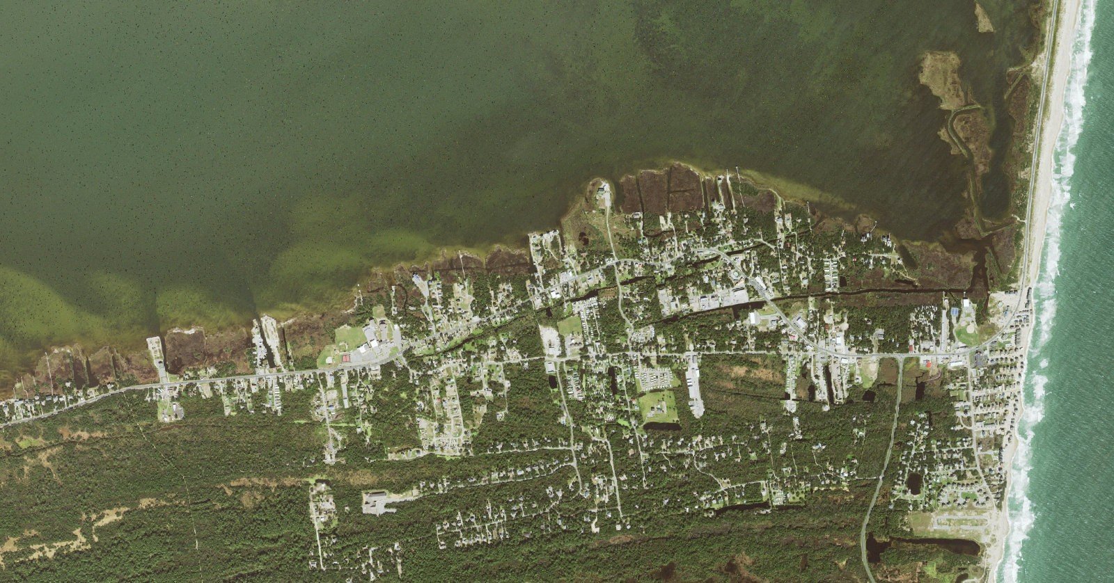 USGS aerial orthoimagery of the Buxton, north of Cape Point shoreline served by Ramp 43
