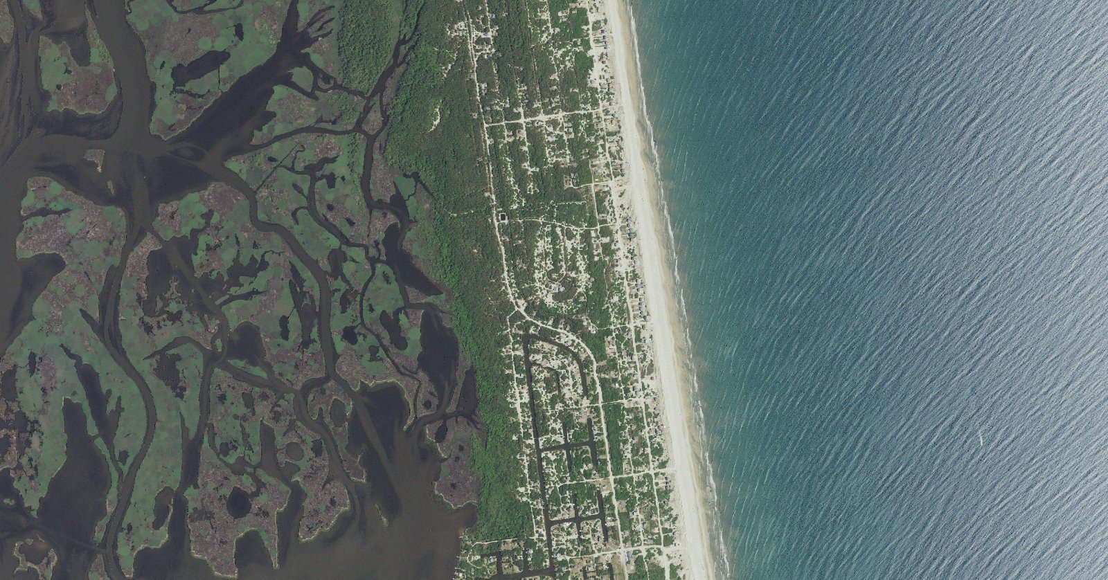 USGS aerial orthoimagery of the North Swan Beach area of the Currituck Outer Banks