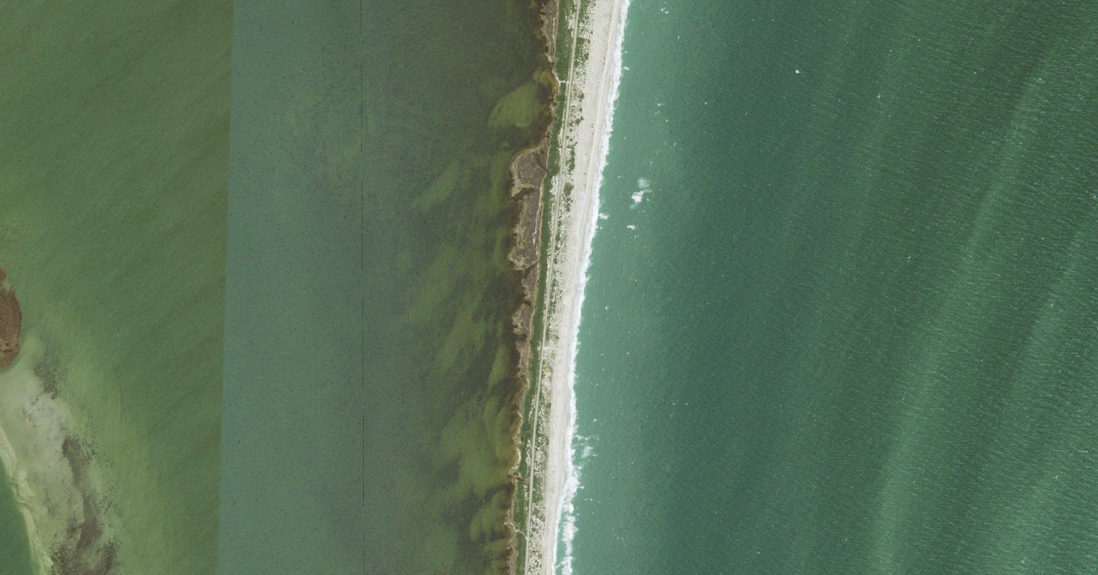 USGS aerial orthoimagery of the open ORV beach between Salvo and Avon, Hatteras Island