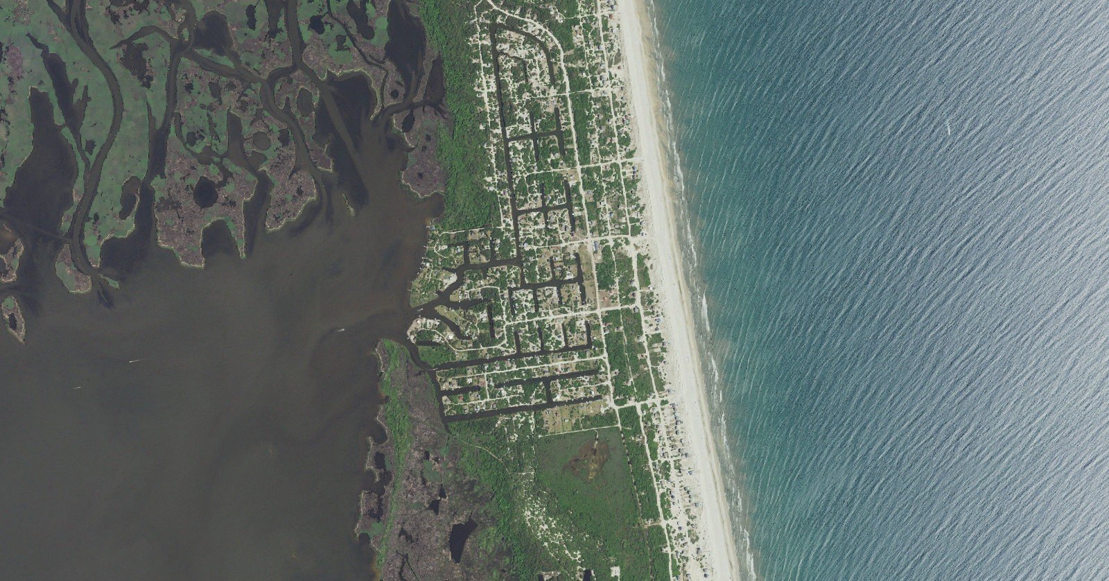 USGS aerial orthoimagery of the Swan Beach area of the Currituck Outer Banks